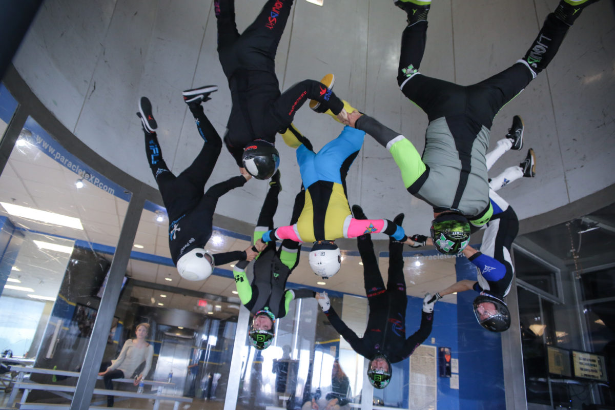 Team Training Indoor Skydiving at Paraclete XP in Raeford, NC