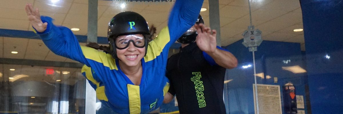 indoor skydiving first timer experiences freefall similar to skydiving