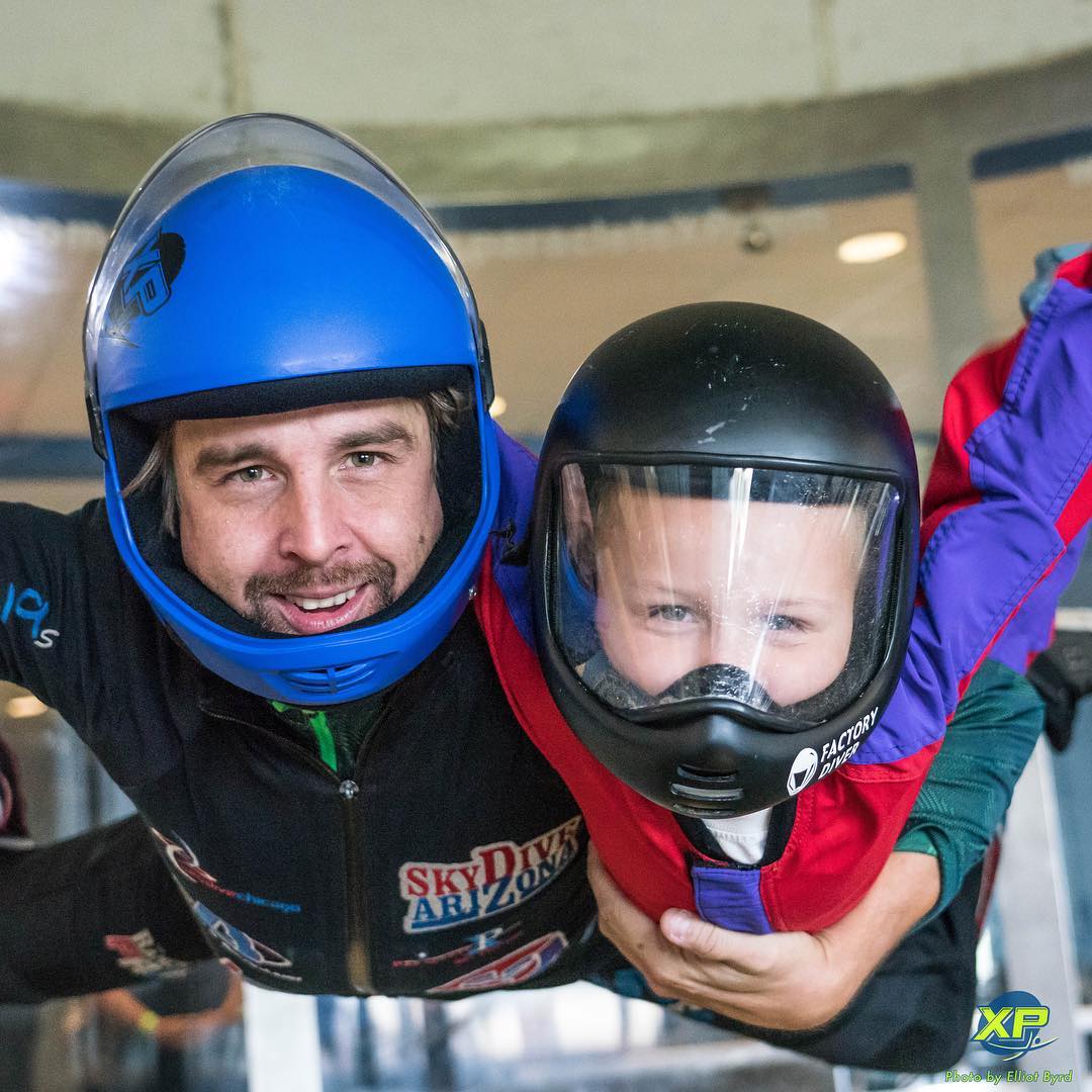 indoor skydiving with kids