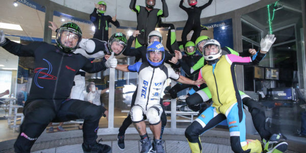 Group of freeflyers in the wind tunnel.